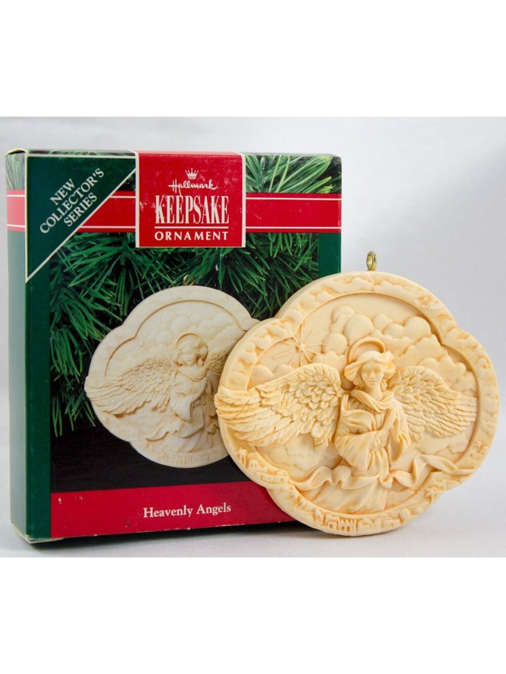 Hallmark KS Antiqued Heavenly Angels Christmas Ornament 1991 1st In Series